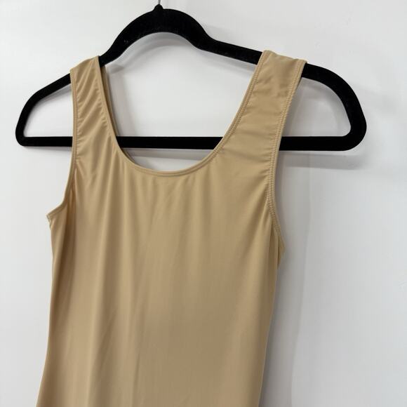 Speerise Tank Full Jumpsuit Spandex Unitard Sleeveless Beige Medium Gymnastics - Picture 2 of 8